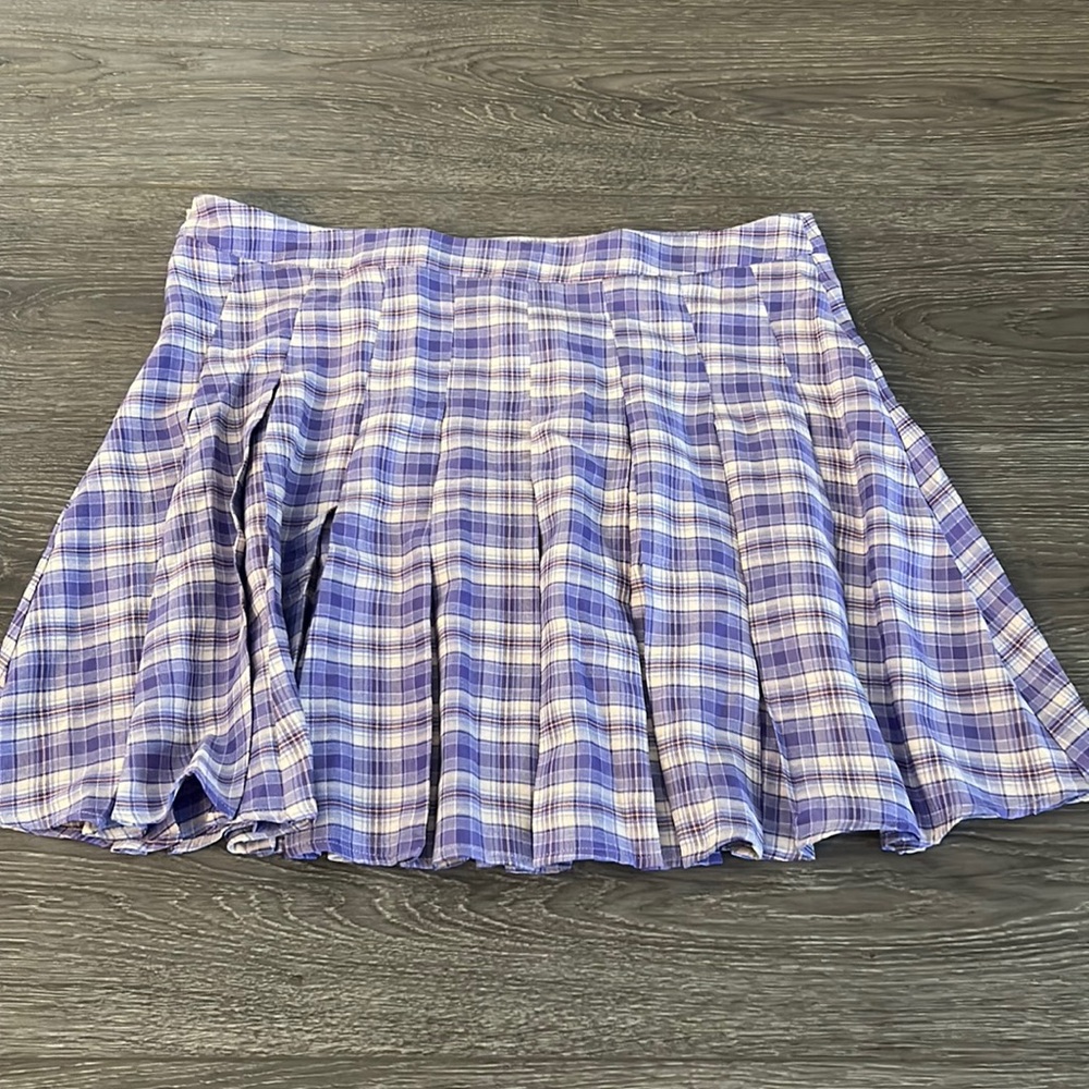 Shein Purple Plaid Skirt
